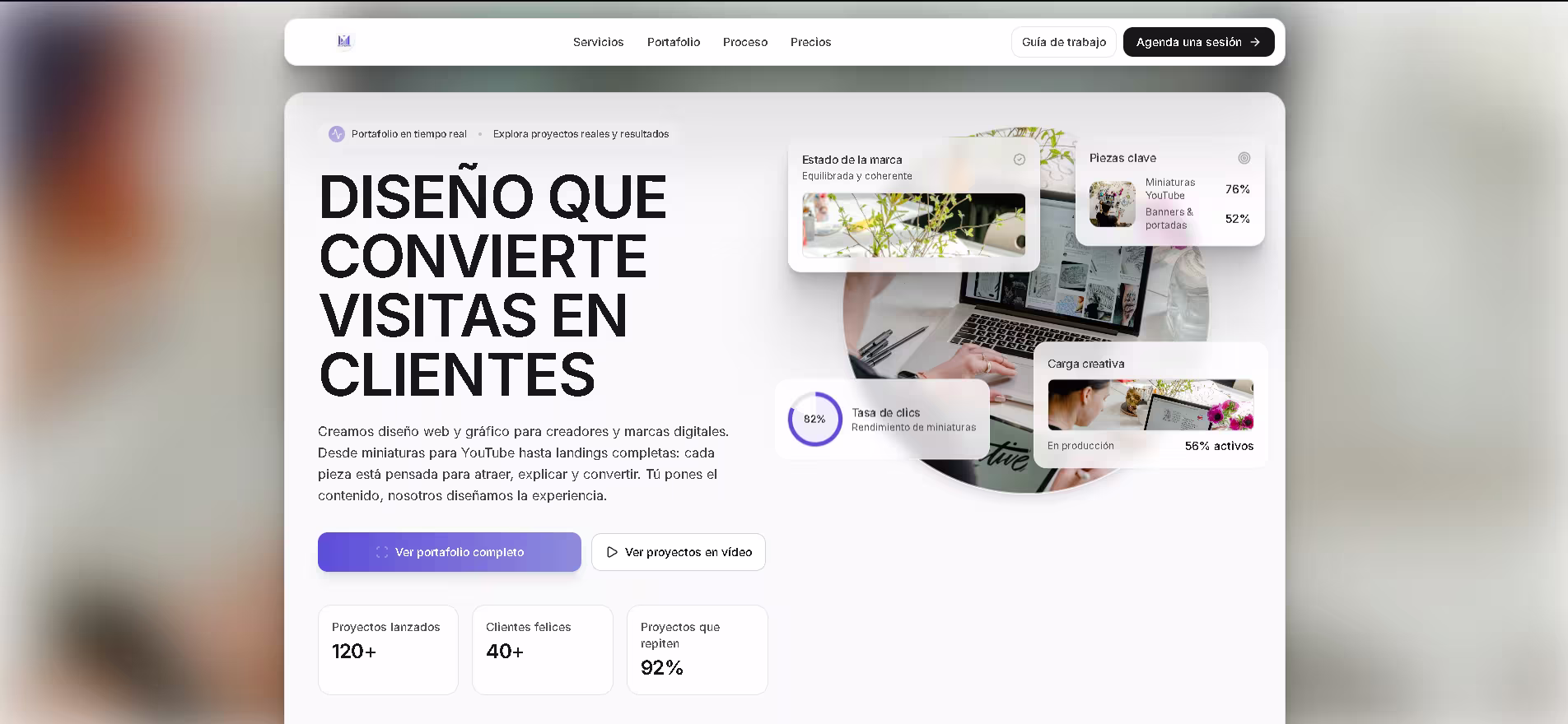 Landing page de conversión diseñada para captar contactos y clientes